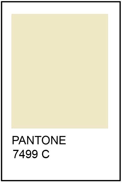 Pantone Cream Paint Card