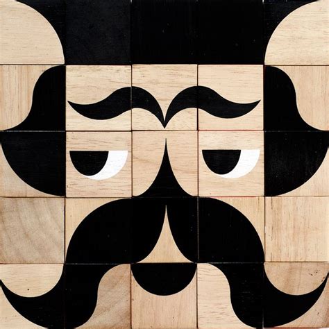 interchangable wooden block portraits by miller goodman | Wall ...