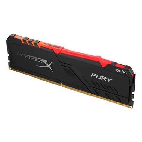 Kingston HyperX Fury RGB 16GB Black Heatsink (1x16GB) DDR4 3200MHz DIMM System Memory | Falcon ...