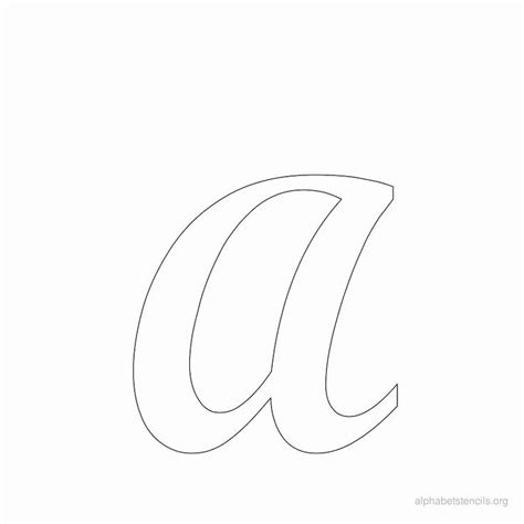 Printable Cursive Letter Stencils Lovely Print Free Alphabet Stencils Cursive A | Letter ...