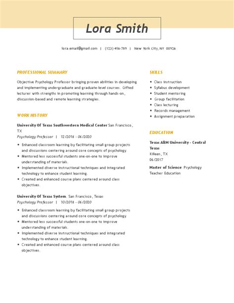 Psychometrist Resume Examples & Samples for 2024