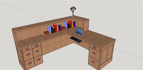 george desk - sketchup for woodworkers #woodworkingprojectsoftware ...