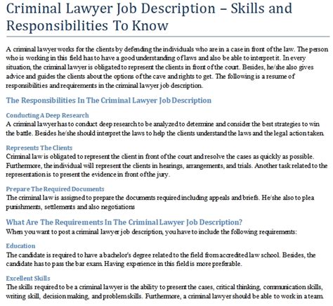 Criminal Lawyer Job Description – Skills and Responsibilities To Know | shop fresh