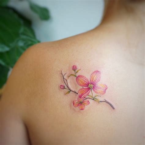 Image may contain: one or more people and closeup Dogwood Flower Tattoos, Dogwood Flowers, Body ...