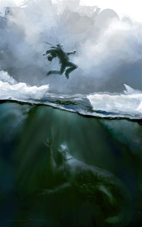 Qalupalik | Dark fantasy art, Sea monster art, Horror art