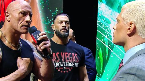 Several WWE Stars React To Cody Rhodes, Roman Reigns & The Rock At WrestleMania 40 Kickoff ...