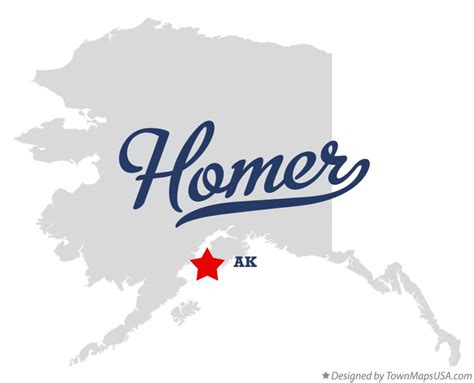 Map of Homer, AK, Alaska