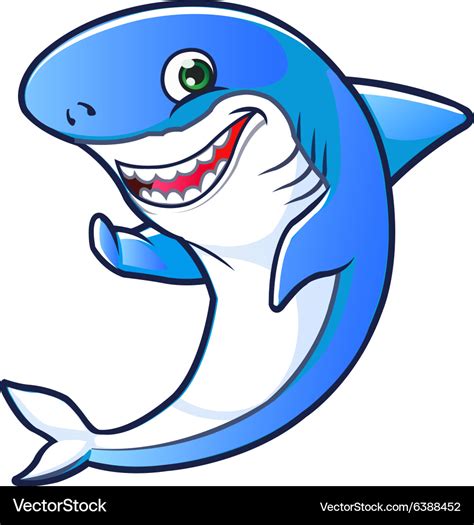 Shark cartoon Royalty Free Vector Image - VectorStock