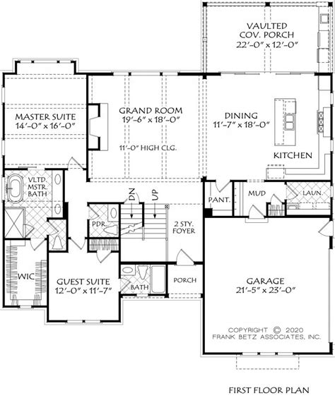 BLAIR VALLEY House Floor Plan | Frank Betz Associates in 2021 | Floor plans, House plans, House ...