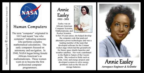 Easley, Annie - Computer Scientist - HistoryMugs.us