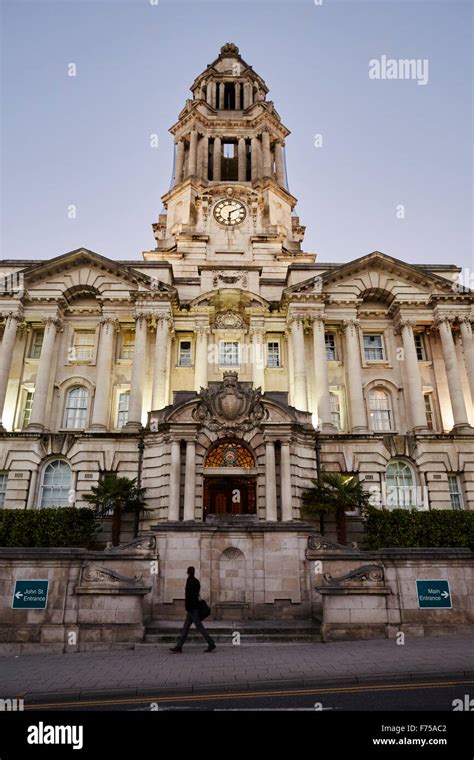 Stockport Town Hall designed by architect Sir Alfred Brumwell Thomas designated a Grade II ...