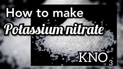 Potassium Nitrate | Inorganic synthesis - YouTube