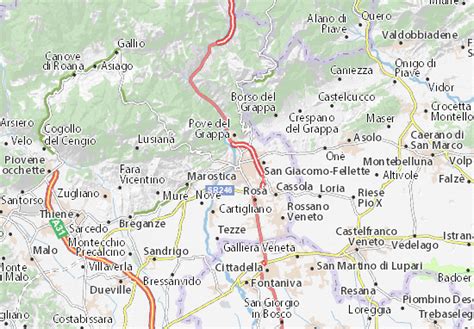 MICHELIN Bassano del Grappa map - ViaMichelin