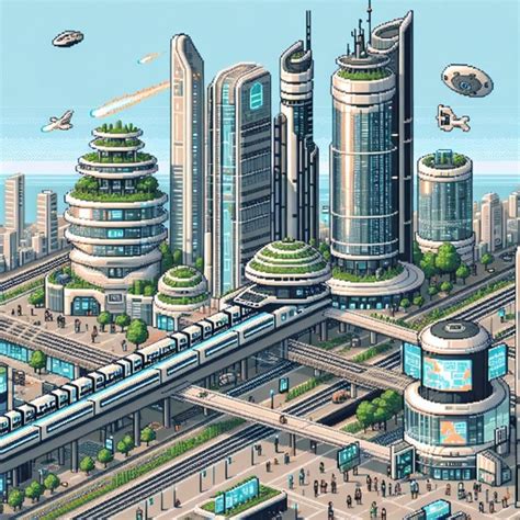 Explore the Best Futuristic City Pixel Art Ideas on Fanart