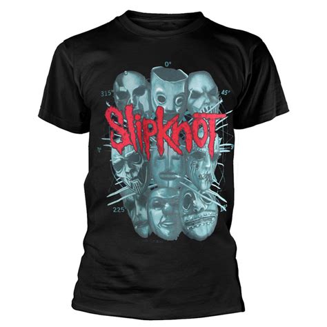 Slipknot 'Masks 2' (Black) T-Shirt