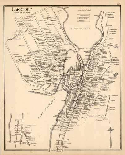 Lakeport, Town of Gilford (New Hampshire): (1892) Map | Art Source International Inc.