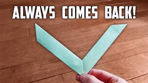 How To Make A Working Paper Boomerang, EASY Tutorial