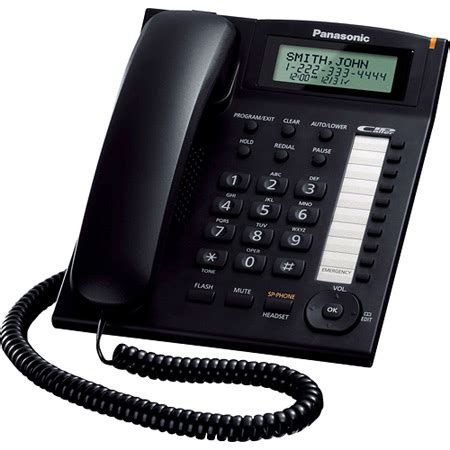 Panasonic Corded Desk Phone with Caller ID and 10 Speed Dial Buttons ...