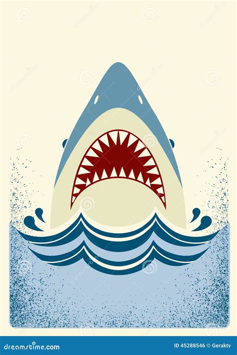 Shark Jaws.Vector Color Illustration Stock Vector - Image: 45288546