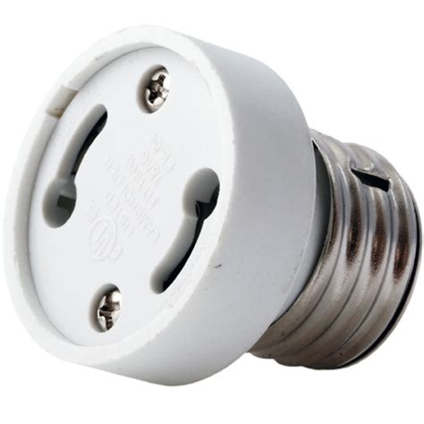 Satco 90-2434 - Medium (E26) to Twist And Lock (GU24) Light Bulb Socket Reducer / Adapter With ...