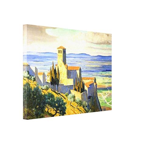 Assisi, Italy - fine art painting Canvas Print | Zazzle