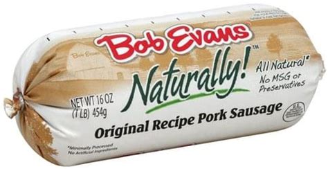 Bob Evans Original Recipe Pork Sausage - 16 oz, Nutrition Information | Innit