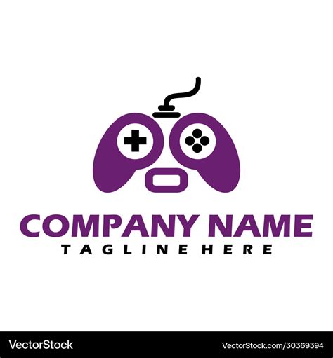 Gaming store logo game shop template design Vector Image