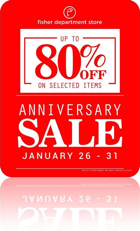 Manila Shopper: Fisher Mall & Department Store Anniversary SALE: Jan 2017