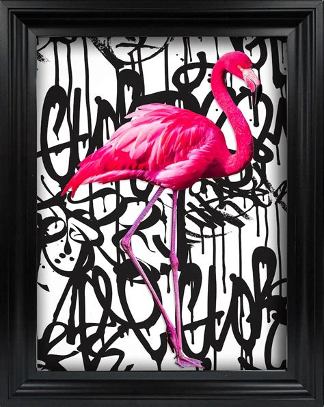 Flamingo Art Print Urban Art Handmade Wall Art Flamingo | Etsy