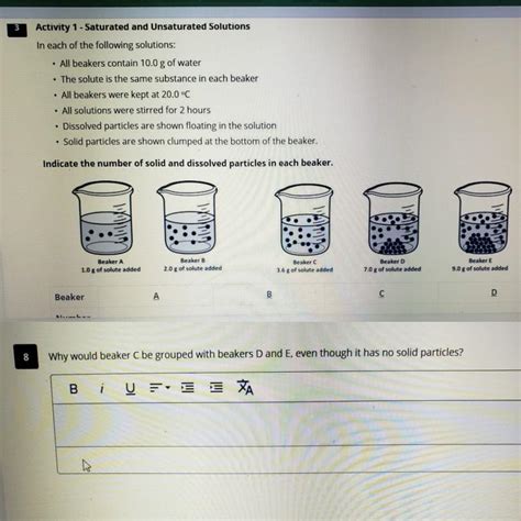 Saturated And Unsaturated Solutions Worksheet Answers