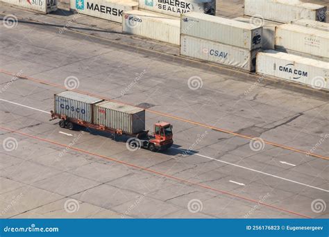 Container Truck is in Port of Dammam Editorial Stock Photo - Image of logistics, industry: 256176823