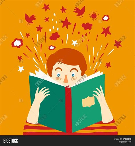 Boy Reading Book Vector & Photo (Free Trial) | Bigstock