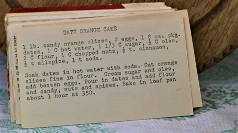 Date Orange Cake (VRP 090) | Vintage Recipe Project