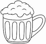 Beer Glass Coloring Page Sketch sketch template