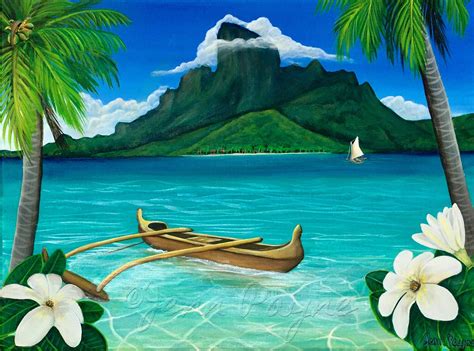 Inspired by the beauty of Bora Bora🏝 Tropical Birds, Tropical Art, Tropical Paradise, Tropical ...