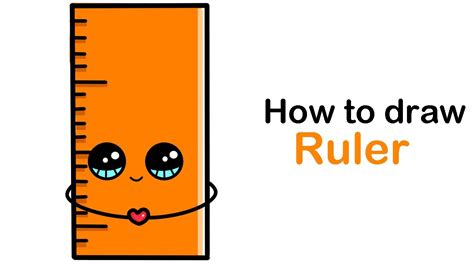 How to draw a cute rule or ruler easy step by step #drawcutethings #drawcute #howtodraw #cuteart ...