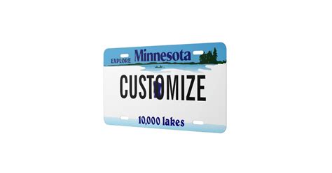 Minnesota Custom License Plate | Zazzle