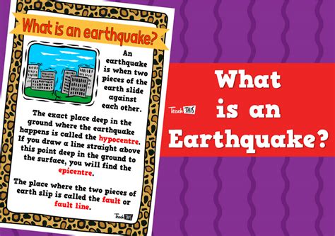 What is an Earthquake - Poster :: Teacher Resources and Classroom Games ...