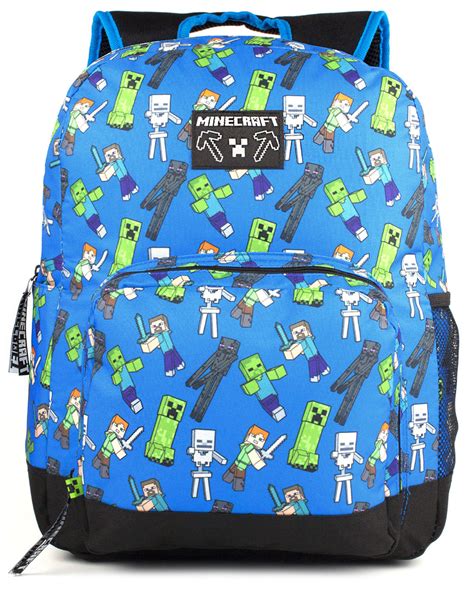 Minecraft Characters All Over Print Kids Blue Backpack — Vanilla Underground