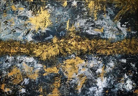 Gold reflection. Acrylic abstract painting. | Abstract painting, Painting, Abstract