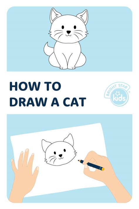 How To Draw A Cat: Easy Kids Drawing Guide - Bright Star Kids