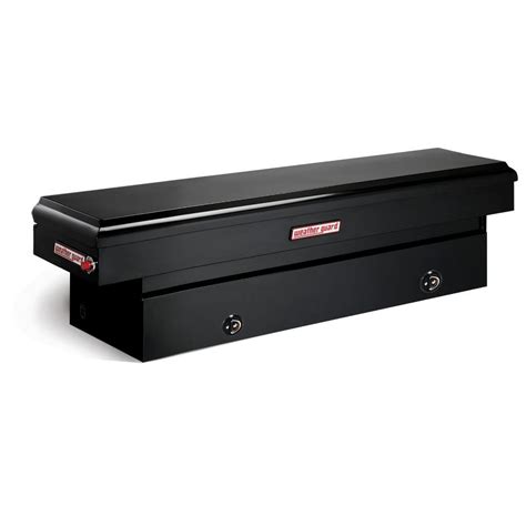 Weather Guard Full-Size Steel Saddle Box in Black-126-5-02 - The Home Depot