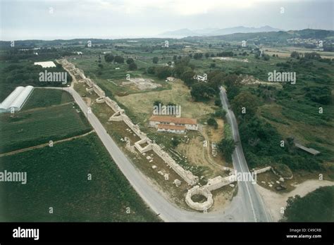 Aerial photograph of the ruins of the ancient Greek city of Nicopolis Stock Photo - Alamy