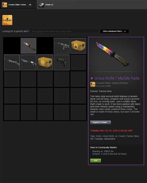 Ursus Knife Marble Fade Factory New, Video Gaming, Gaming Accessories, Game Gift Cards ...