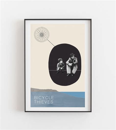 BICYCLE THIEVES Movie Poster Minimalist Poster Minimalist Poster Print Italian Prints Black and ...