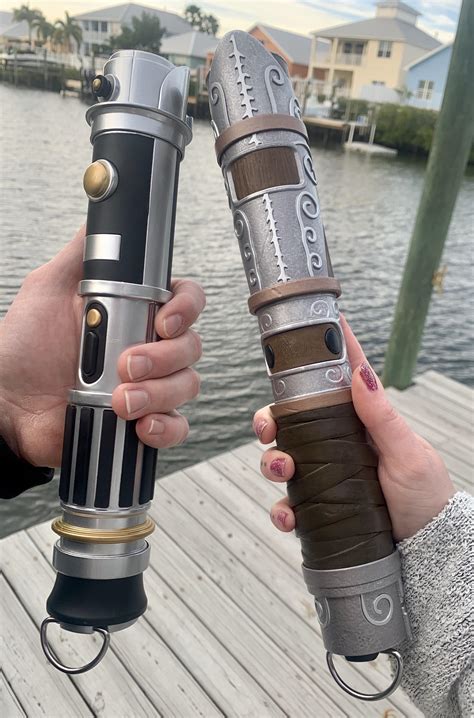 My wife and I built sabers in Batuu! I’ve seen many pictures of Savi’s sabers, but, they look ...