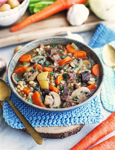 Instant Pot Beef Barley and Mushroom Soup - Yay! For Food