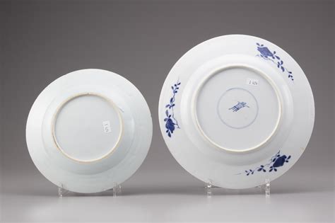 Two blue and white porcelain plates