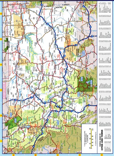 Map of Montana roads and highways.Free printable road map of Montana