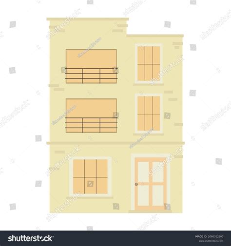 Cartoon Yellow Indian Poor House Isolated Stock Vector (Royalty Free ...